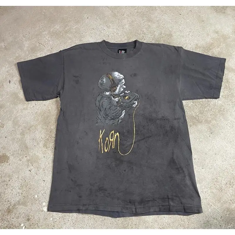 Band Tee Faded 90S - Винтажная футболка KORN Follow The Leader,