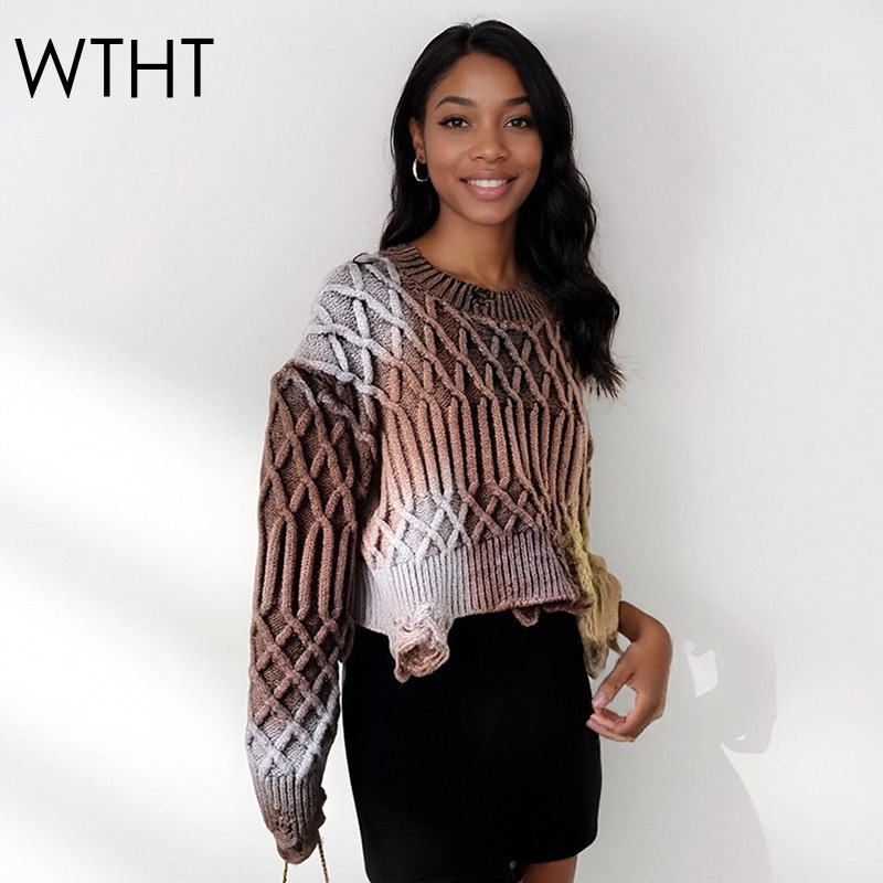 Vintage Fashion Influencers - WTHT винтажный модный женский свободный вязаный