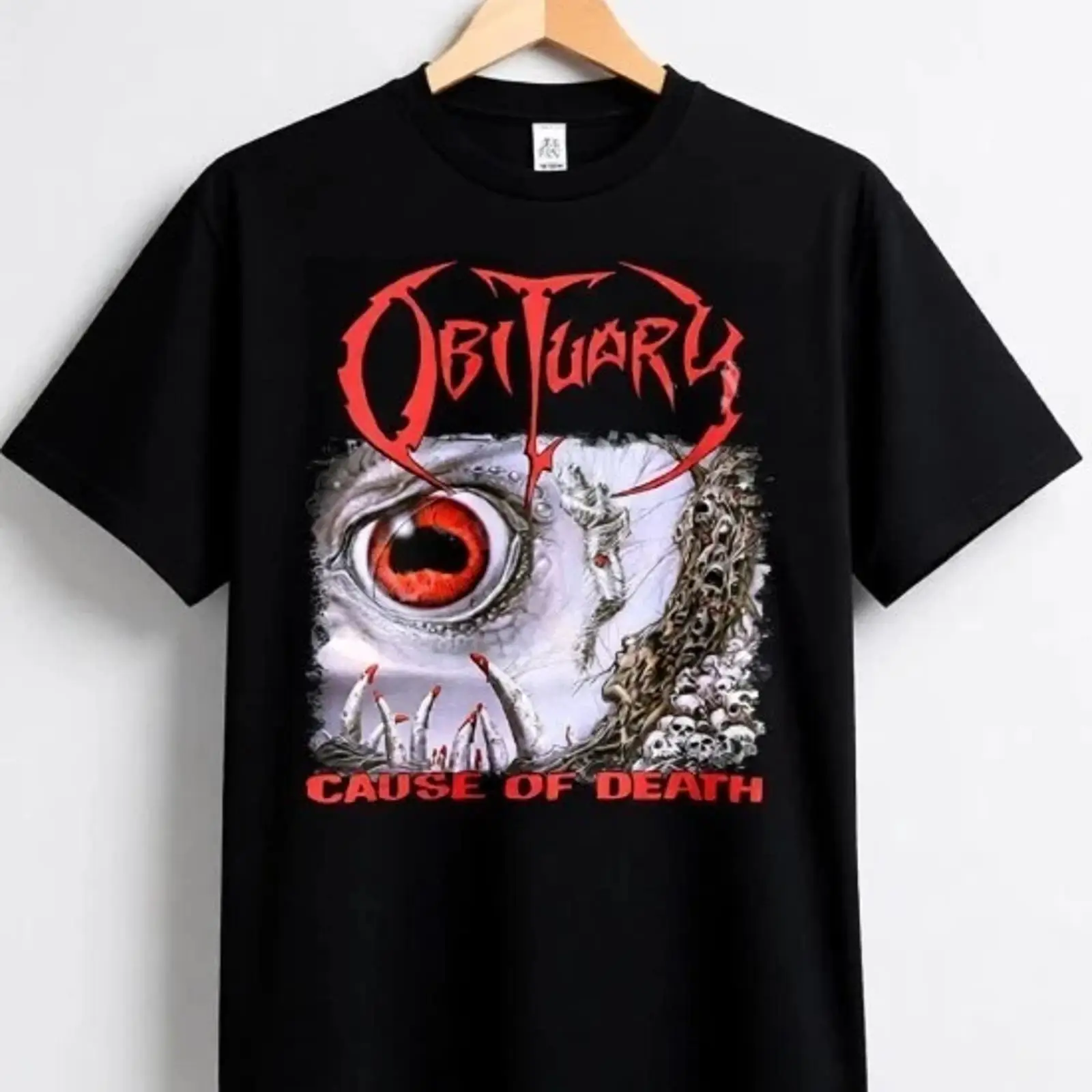 Vintage Fashion Obituaries - Футболка Obituary Cause Of Death, хлопковая,