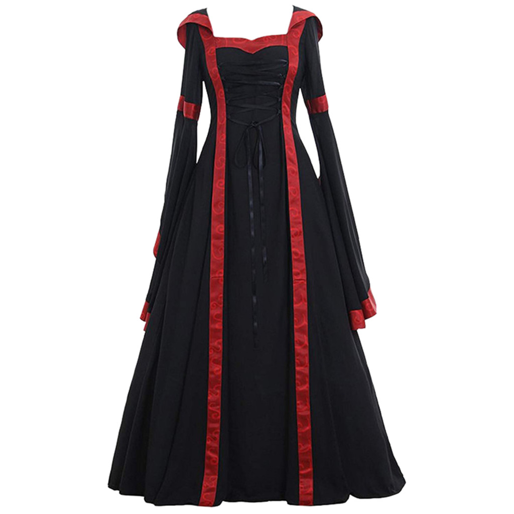 Vintage Fashion Dresses - Женское платье на Хэллоуин, модное большое