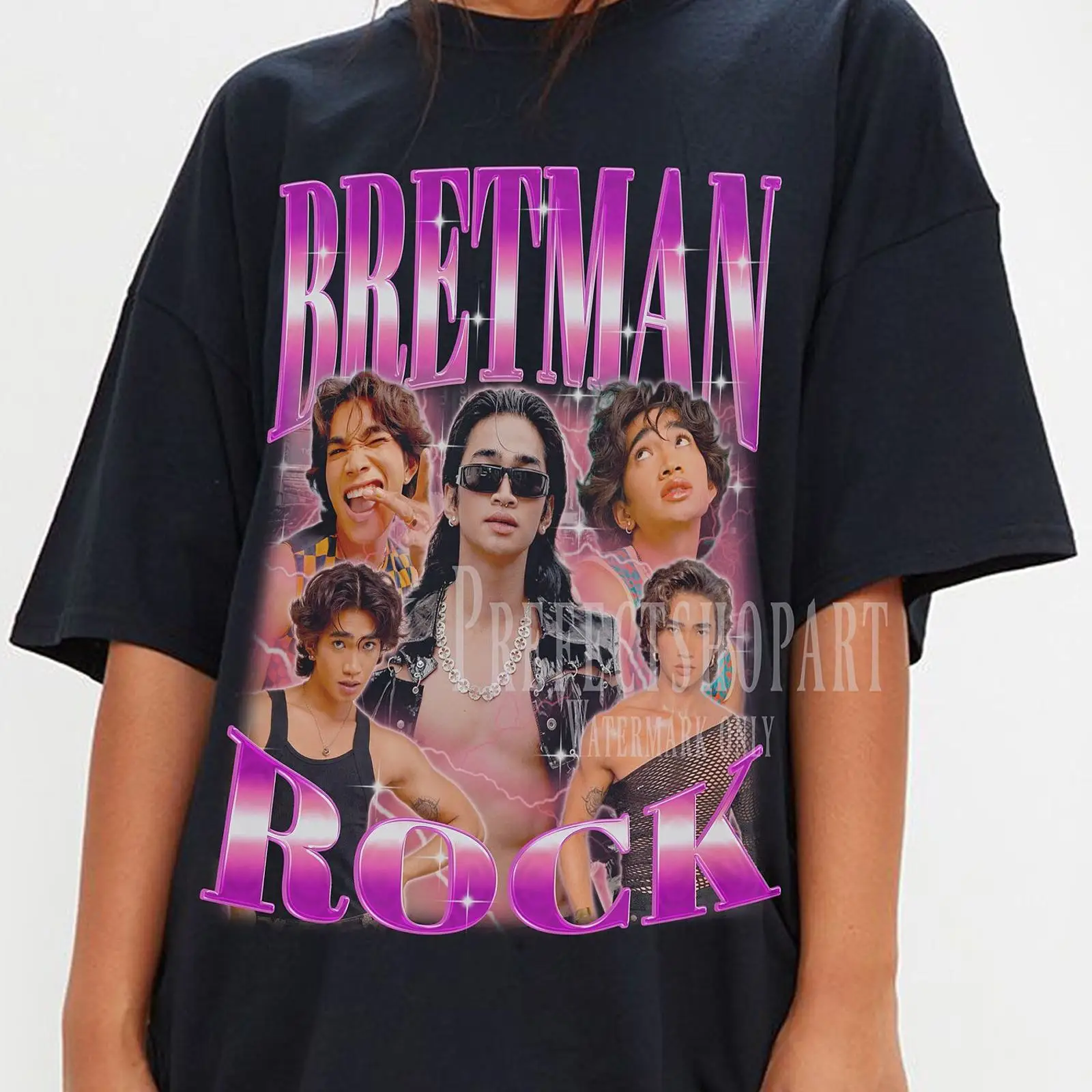 Vintage Fashion Influencers - Винтажная футболка Bretman Rock Retro: модная,