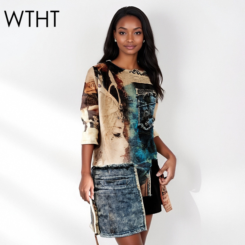 Vintage Fashion Influencers - WTHT винтажные модные женские лоскутные вязаные