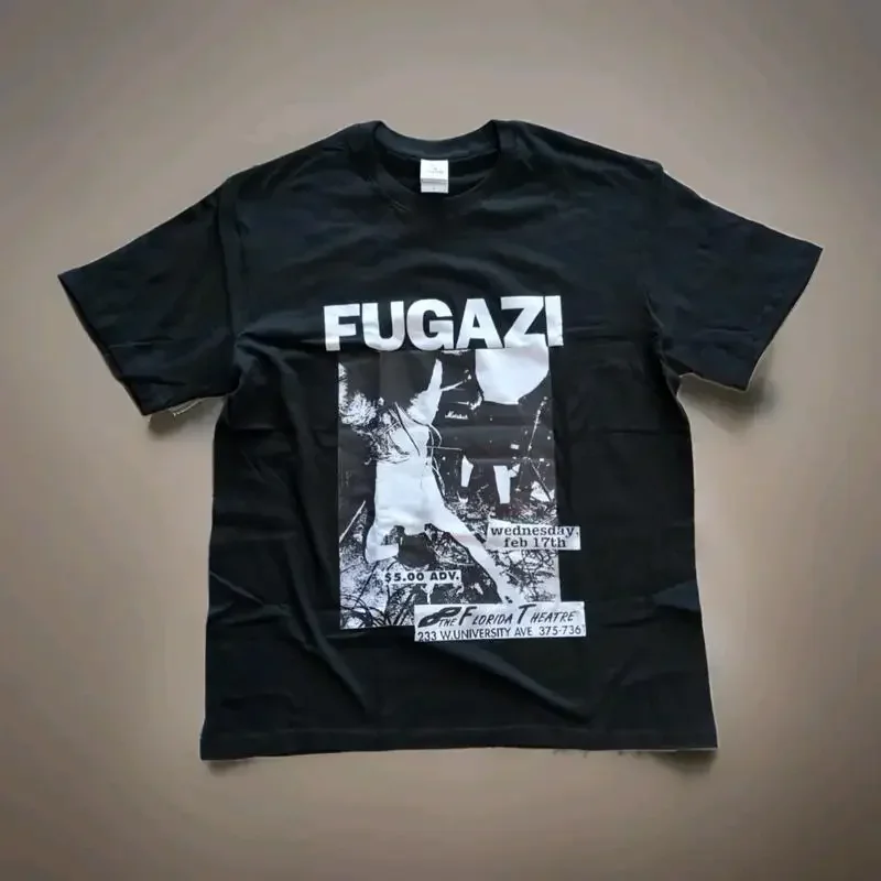 Band Tee Faded 90S - Винтажная футболка Fugazi с принтом панк-группы