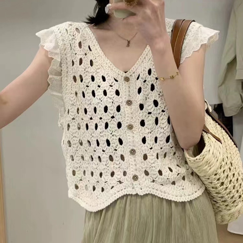 Вязаный крючком жилет с рюшами – обзор и цена Crochet Top Boho